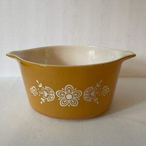 Vintage Pyrex 473 Butterfly Gold Casserole